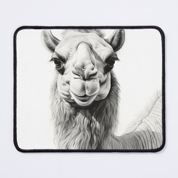 Item preview, Black and white Camel drawing designed and sold by Pencil-Art.