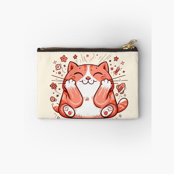 Item preview, Blissful Maneki-neko: Joyful Red Cat Illustration designed and sold by FarBeyound.