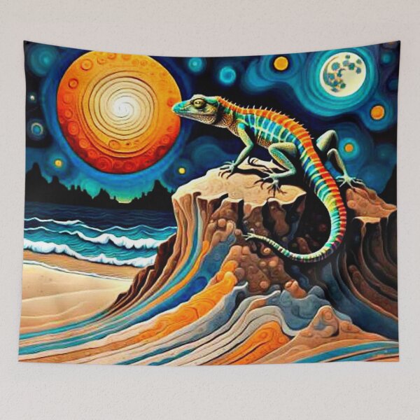 Item preview, Chameleon on outcrop designed and sold by George Hutton Hunter.