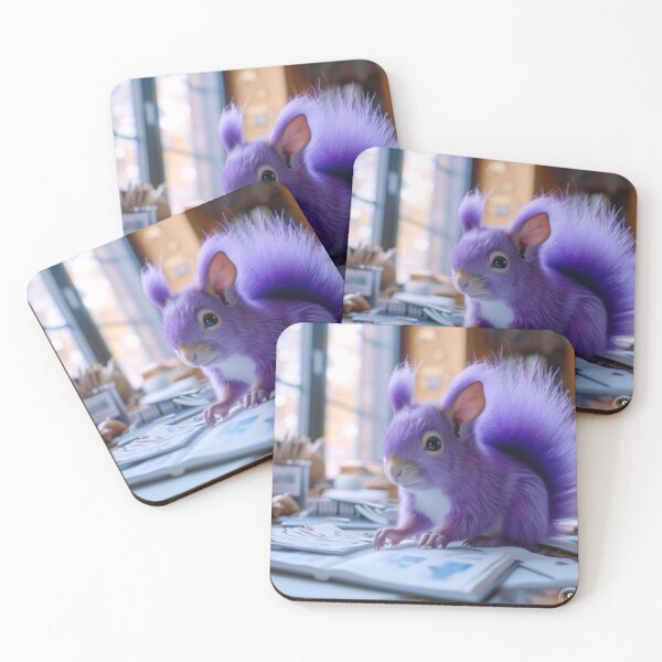 Item preview, Purple squirrel at work designed and sold by sourcecon.