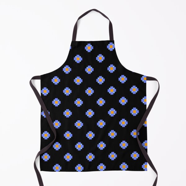 Item preview, Blue Pixel Flowers- cute pixel pattern designed and sold by EWNDesigns.