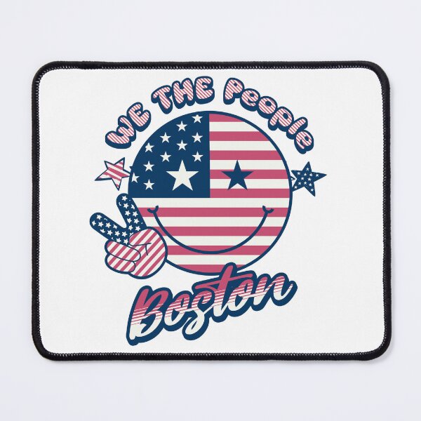 Item preview, We The People of Boston American Flag Smiley Face designed and sold by rroulette77.