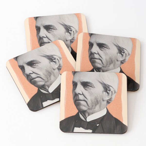 Item preview, American Poet Oliver Wendell Holmes Sr - orange - illustration  designed and sold by Litstoy.