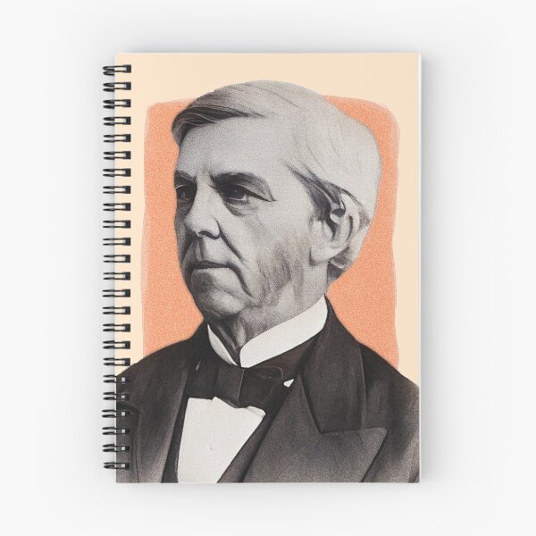 Item preview, American Poet Oliver Wendell Holmes Sr - orange - illustration designed and sold by Litstoy.