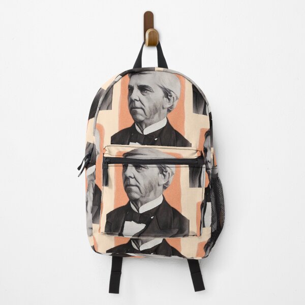 Item preview, American Poet Oliver Wendell Holmes Sr - orange - illustration designed and sold by Litstoy.