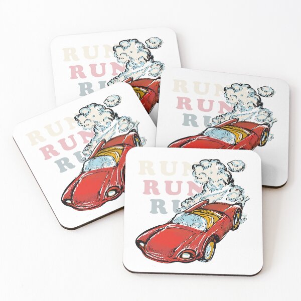 Item preview, The red car at full speed designed and sold by Ema-Bubble.