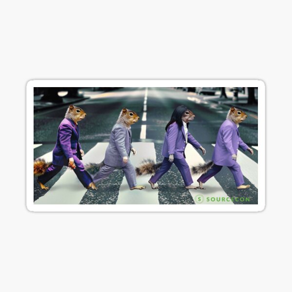 Item preview, The Fab 4 as Purple Squirrels. designed and sold by sourcecon.