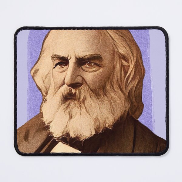 Item preview, American Poet Henry Wadsworth Longfellow - purple - illustration designed and sold by Litstoy.