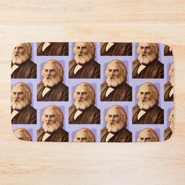 Item preview, American Poet Henry Wadsworth Longfellow - purple - illustration  designed and sold by Litstoy.