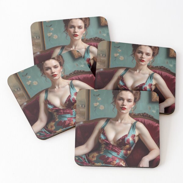 Item preview, noblewoman with stylish floral dress designed and sold by Lefteris Betsis.