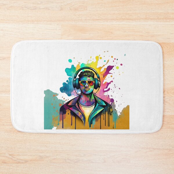 Item preview, Colorful DJ Silhouette Art designed and sold by NiftyWrx.
