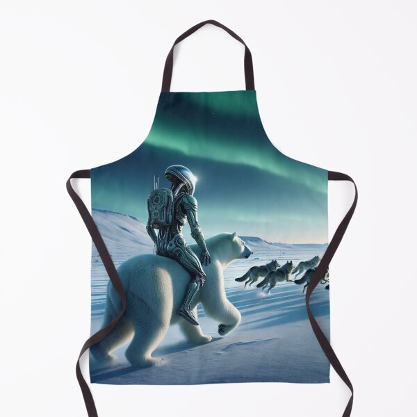 Item preview, Cosmic Trek - Alien Astride Polar Bear with Wolf Pack designed and sold by leyfinder.