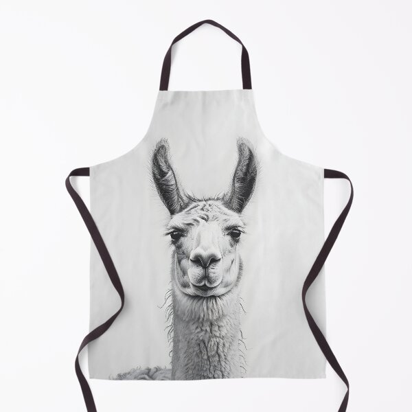 Item preview, Black and white pencil drawing of a llama designed and sold by Pencil-Art.