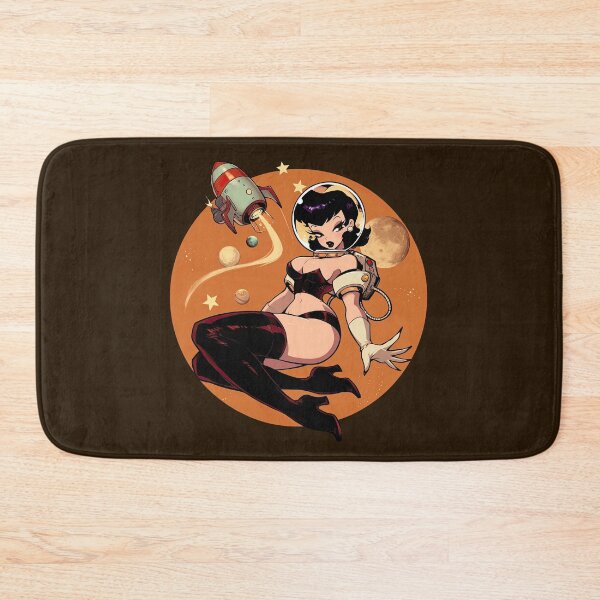 Item preview, Astronaut Betty Pinup cartoon girl designed and sold by blackdogshop.