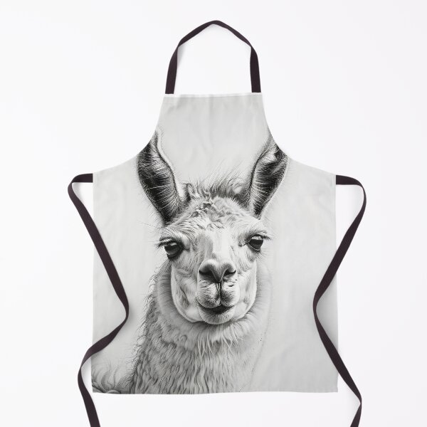 Item preview, Black and white pencil drawing of a llama designed and sold by Pencil-Art.