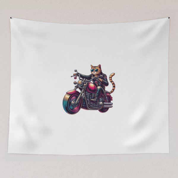 Item preview, Rebel Rider Cat designed and sold by RetroPop23.
