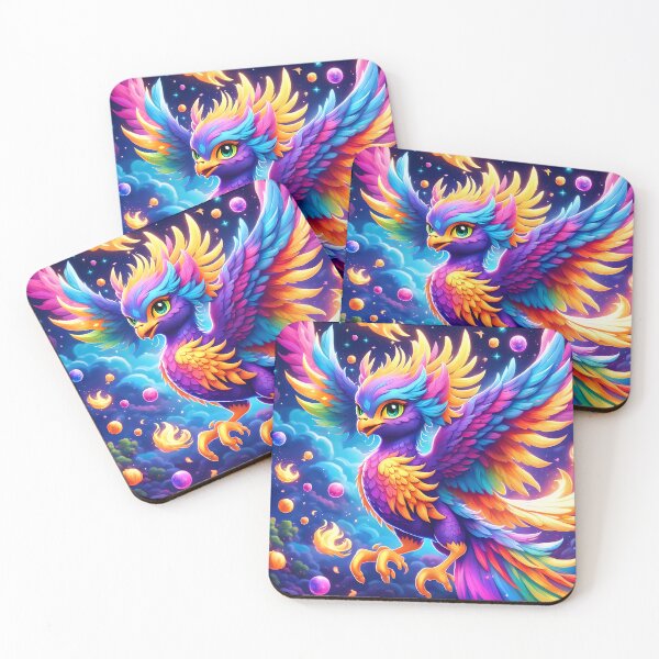 Item preview, Cute phoenix flying in night sky designed and sold by KirstenStar.