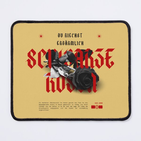 Item preview, DU RIECHST ERBÄRMLICH - SCHWARZE ROSEN | Yellow Background designed and sold by RM-Journey.