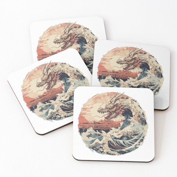 Item preview, huge water japanese dragon in the sea designed and sold by KojourinArt.