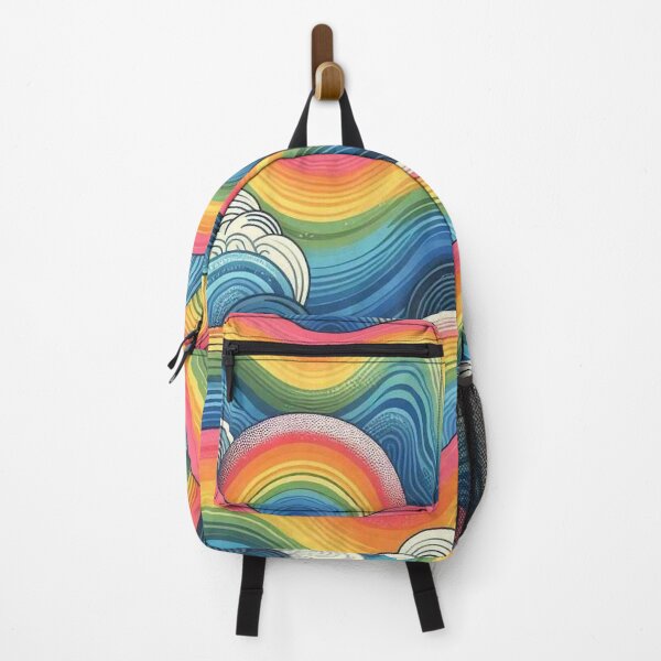 Item preview, Rainbow waves pattern designed and sold by Vkinsify.