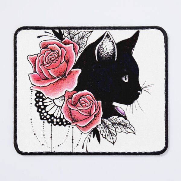 Item preview, Cat - Black Pink Rose red crazy cat 2024 designed and sold by mando24895.