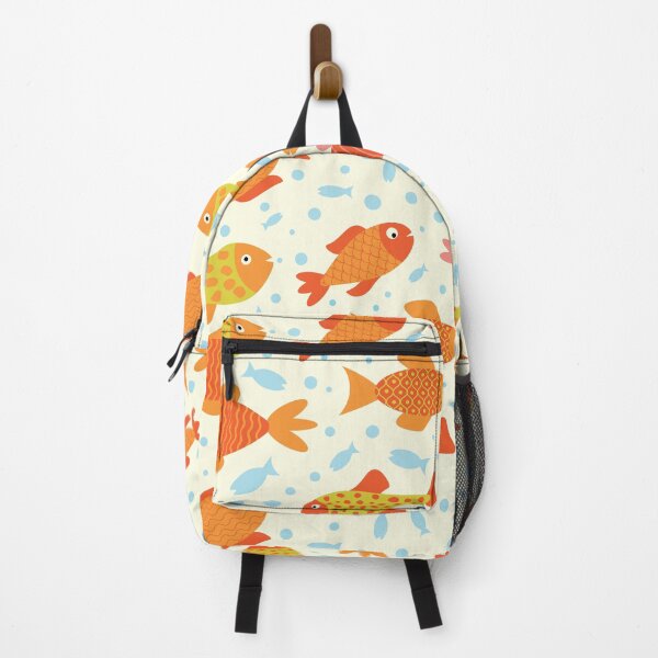 Item preview, Cute Bright Colorful Fish Pattern on White Background designed and sold by Yasminepatterns .