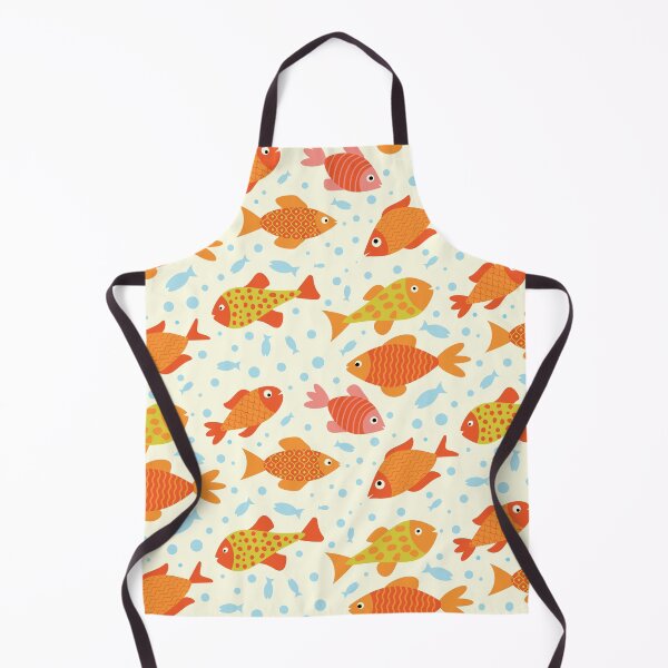 Item preview, Cute Bright Colorful Fish Pattern on White Background designed and sold by Yasminepatterns .
