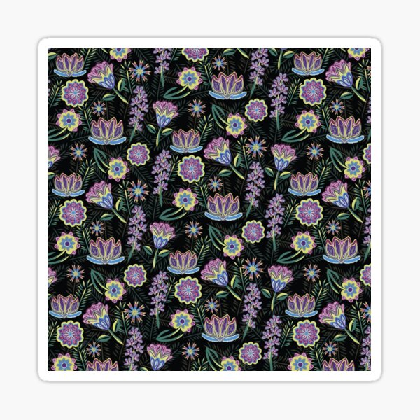 Aperçu de l'œuvre Motif textile floral Majestic Blooms créée et vendue par Magzwalsh.