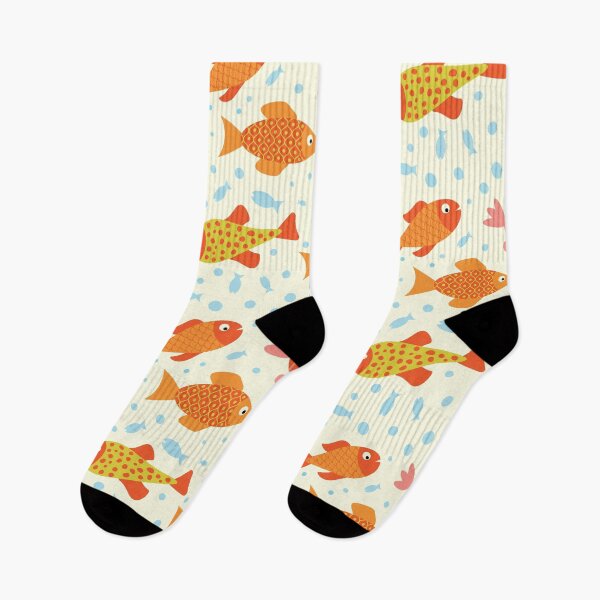 Item preview,  Cute Bright Colorful Fish Pattern on White Background  designed and sold by Yasminepatterns .