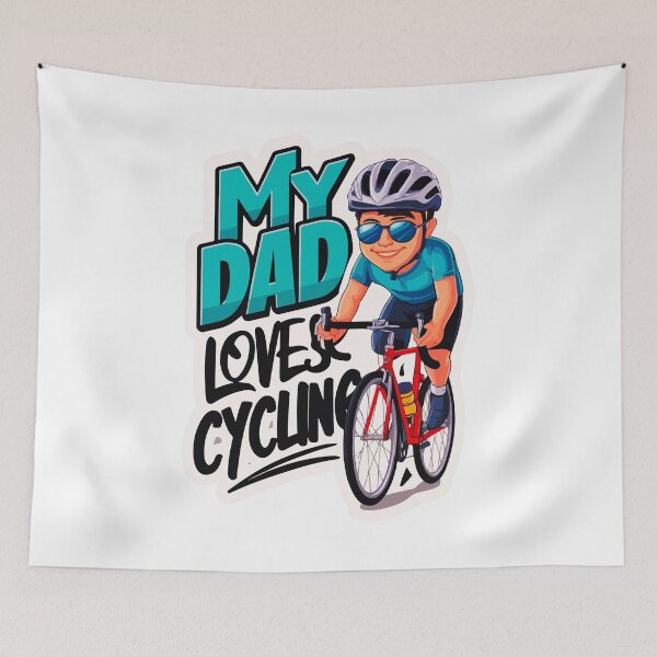 Item preview, My DAD Loves Cycling Father's Day Gif for cyclist designed and sold by mergmart.