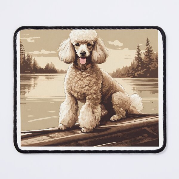 Item preview, Where to next? Fishing poodle travel dog dad lover vintage designed and sold by SoulfulT.
