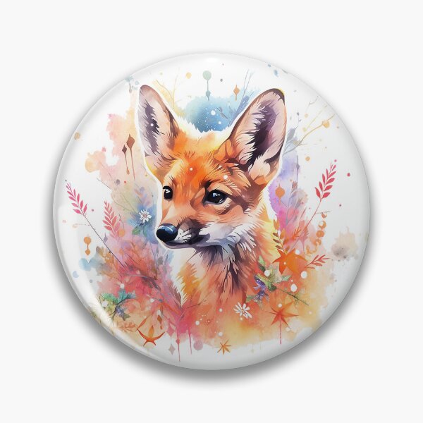 Item preview, watercolor fox designed and sold by maniabx.