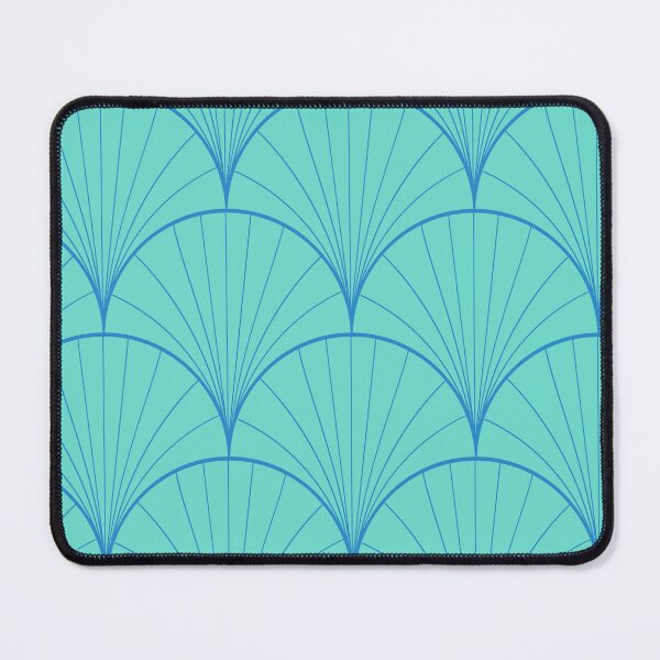 Item preview, Turquoise and Blue Geometric Sea Shells Pattern  designed and sold by Yasminepatterns .