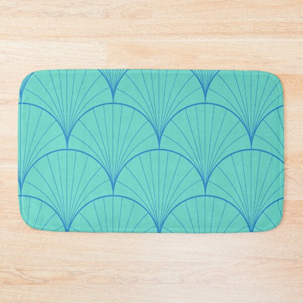 Item preview, Turquoise and Blue Geometric Sea Shells Pattern  designed and sold by Yasminepatterns .