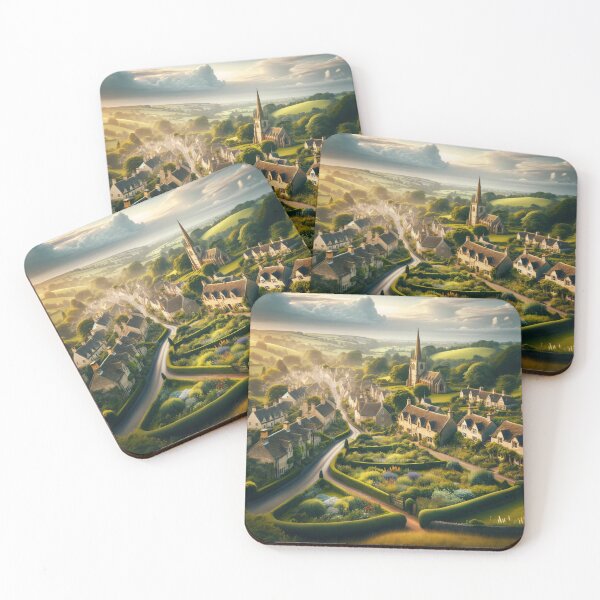 Item preview, First Light Caress on an Old English Village designed and sold by leyfinder.