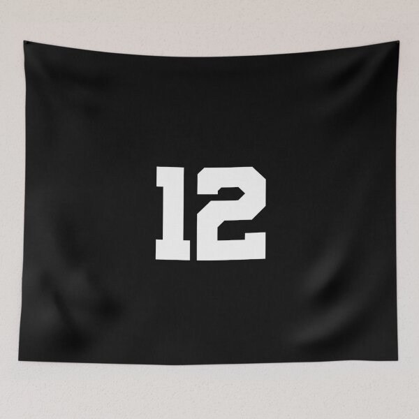 Item preview, 12, twelve, white, University designed and sold by Numbers-Art.
