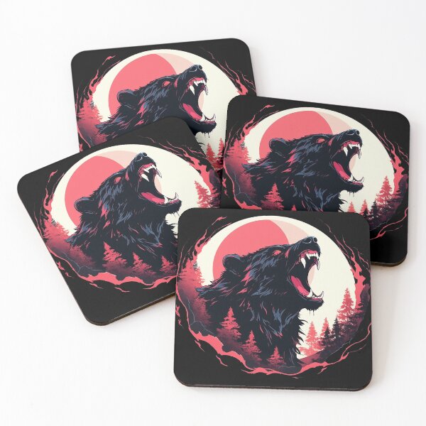 Item preview, black angry bear designed and sold by maniabx.