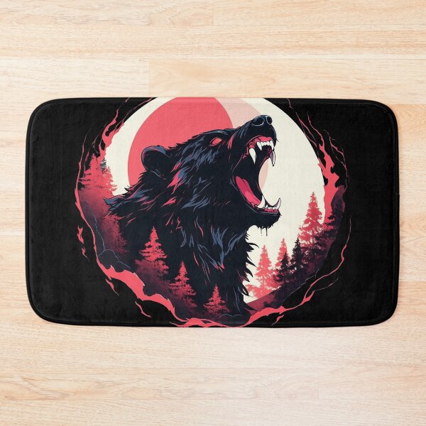 Item preview, black angry bear designed and sold by maniabx.