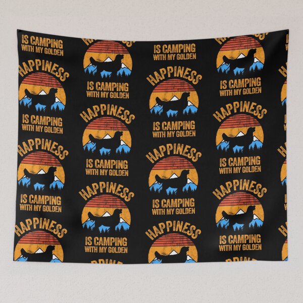 Item preview, Vintage Happiness Is Camping With My Golden Retriever  designed and sold by Guarddogdrive.