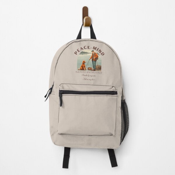 Item preview, Nature enthusiast fishing red poodle travel dog dad vintage designed and sold by SoulfulT.