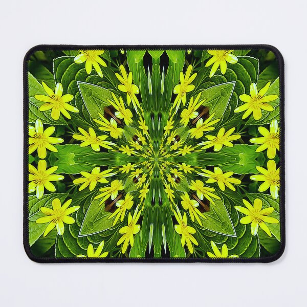 Item preview, Pattern from Lesser celandine emerging from a carpet of ground elder leaves.  designed and sold by Robin3DT.