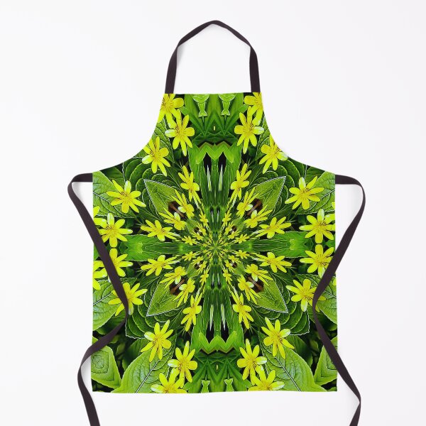 Item preview, Pattern from Lesser celandine emerging from a carpet of ground elder leaves. designed and sold by Robin3DT.