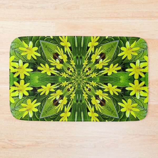 Item preview, Pattern from Lesser celandine emerging from a carpet of ground elder leaves.  designed and sold by Robin3DT.
