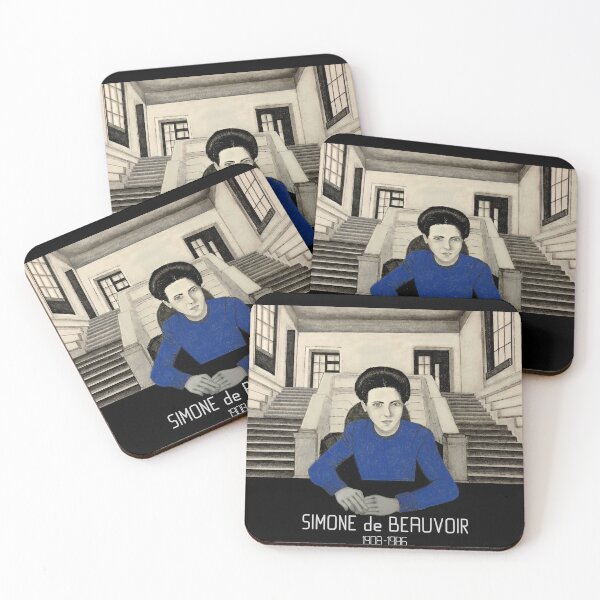 Item preview, Portrait of Simone de Beauvoir designed and sold by ArtAndBliss.