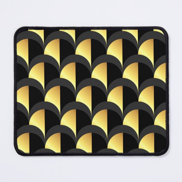 Item preview, Art Deco Golden And Black Half Fan Pattern designed and sold by DEC02.