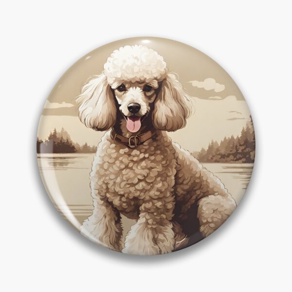 Item preview, Fishing with poodle buddy white poodle travel dog dad vintage boat designed and sold by SoulfulT.