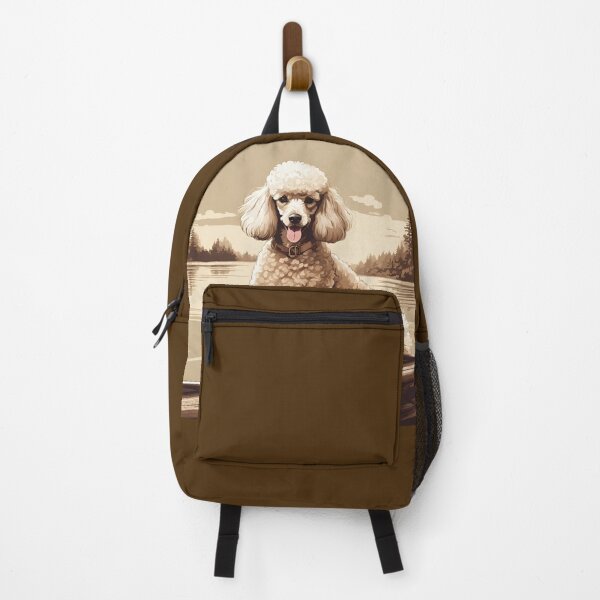 Item preview, Fishing with poodle buddy white poodle travel dog dad vintage boat designed and sold by SoulfulT.