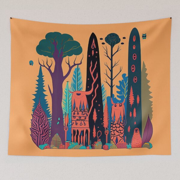 Item preview, strange forest creatures in boho style - dePace' designed and sold by mrpropcake.