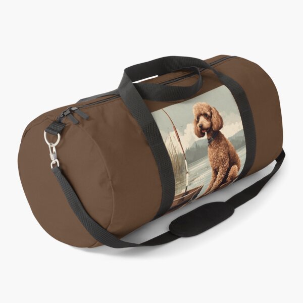 Item preview, Fishing with poodle buddy red poodle travel dog dad vintage boat designed and sold by SoulfulT.
