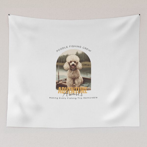 Item preview, Poodle fishing crew white poodle travel dog dad boat vintage  designed and sold by SoulfulT.